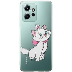 ERT GROUP etui na telefon Xiaomi REDMI NOTE 12 4G, case oryginalny i oficjalnie licencjonowany przez Disney, wzór Marie 007, optymalnie dopasowane, plecki z TPU częściowo przeźroczyste