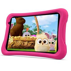 PRITOM Children Tablet 8 Inch, Android Tablet for kids, Parental Control, 4000 Mah, 64GB ROM, expand to 512G, 4000Mah, Eye Protection, WiFi, Dual Camera, Children Tablets with Case(Pink)