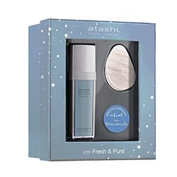 atashi | Beauty Kit | Night Renewal Serum + Takimochiii | Reinigt, compenseert & geperfectioneerd | celregeneratie voor de nacht | Gemengde huid tot vettige huid | Paarsbloesem & niacinamide. 30 ml