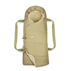 Hauck 3 en 1 Carry N Play, Capazo Bebe - Saco Silla Paseo Universal - Nido de Bebe, Desde el Nacimiento, Fijación Fácil y Segura, Suave, Lavable, Forro Polar/Verde