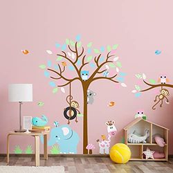 Muursticker voor kinderen, motief: jungle, afmetingen: 60 x 80 cm