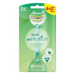 WILKINSON SWORD - My Intuition Xtreme 3 for Women | Comfort Sensitive | Pack of 4 + 2 Extra Disposable Razors