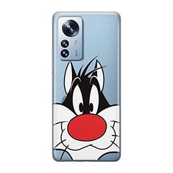 ERT GROUP mobiltelefonfodral för Xiaomi 12 / 12X originalt och officiellt licensierat Looney Tunes mönster Sylvester 001 optimalt anpassad till formen på mobiltelefonen, gedeeltelijk transparant