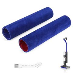 RONGJU Lot de 2 brosses à rouleau compatibles avec Dyson WashG1 nettoyeur de sol humide, rouleaux absorbants en microfibre double pour Dyson WashG1, rouleaux contre-rotatifs pour enlever la saleté