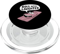 Diseño divertido de rollo con risas PopSockets PopGrip para MagSafe