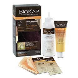 BIOKAP Nutricolor, ammoniakfri hårfärg, hårfärg, näring, färg och reparation, 4,5 mahognybrun, 140 ml