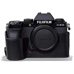 MegaGear MG1961 Ever Ready - Custodia in vera pelle, compatibile con Fujifilm X-S10, colore: Nero