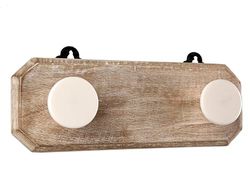 PERCHA MADERA/RESINA 2 POMOS