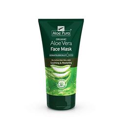 Aloe Pura, Organic Aloe Vera Face Mask, Natural, Vegan, Cruelty Free, Paraben & SLS Free, Dermatologically Tested, Soothing, 150 ml