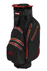 Longridge Elements Borsa impermeabile per carrello da golf con divisorio a 14 vie, Nero/Rosso