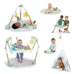 Ingenuity Tummy-to-Toes 6-in-1 Milestone Center Juguete para bebé, Multicolor, 0-48 Months (up 26lbs) (Kids2, Inc. 16904)