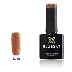 BLUESKY - Esmalte permanente de gel de uñas, gama SJ Fine Glitter color SJ18 UV/LED 10 ml
