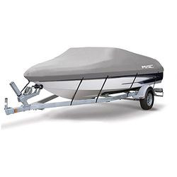 MSC Housse de Bateau remorquable imperméable en Toile de Polyester 600D de qualité Marine, Convient pour Bateau à Coque en V, Triple Coque, Runabout (Modèle H, Longueur : 7,9 à 7,3 m, Largeur des