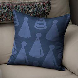 Bonamaison Decorative Cushion Cover, Polycotton, Blue, Standard
