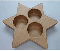 UNICRAFT Star Holder (Without Candle), Raw 15 cm, Untreated