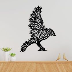Hanah Home Elegante accessorio decorativo da parete in metallo, nero, 55 x 42 cm, 100% metallo, spessore 1,5 mm, design leggero e moderno per la decorazione della casa