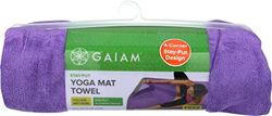 Gaiam Stay Put Yoga Handdoek Mat Maat Yoga Mat Handdoek (Past Over Standaard Maat Yoga Mat - 168" L x 64"W), Paars
