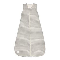 LÄSSIG Sac de couchage bébé toutes saisons sans manches unisexe/Sleeping Bag Interlock Striped grey/anthracite, Taille 50/56 0-2 mois