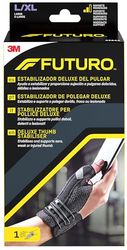 FUTURO Deluxe Thumb Stabilizer Black L/XL (16.5 - 20.3 cm) – Provides Comfortable and Moderate Support for Aching, Sore or Weak Thumbs, Breathable