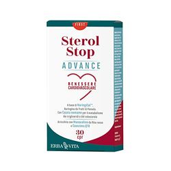 ERBA VITA Sterol Stop Advance integratore alimentare per il benessere cardiovascolare a base di Monacoline da Riso rosso fermenatto 30 Compresse
