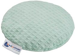 Medi Partners Cuscino termico con noccioli di ciliegia per bambini 180g rotondo 15 cm ecologic 100% cotone Waffle calore + terapia del freddo (Menta)