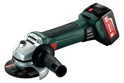 Metabo W 18 LTX - Smerigliatrice angolare senza fili, con 2 batterie agli ioni di litio, 5,2 Ah, 18 V