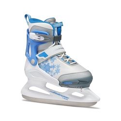 Bladerunner Micro Ice G Patins à Glace Taille Réglable, Filles et Filles Blanc/Bleu, 36-40