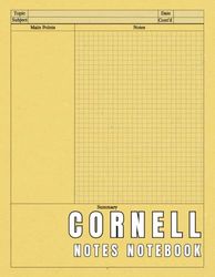 Cornell Notes Notebook: Effective Note Taking System for Students and Teachers with Graph Paper Numbered Pages