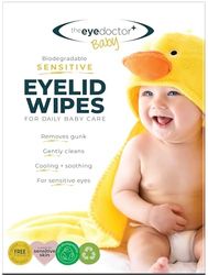 The Eye Doctor Sensitive Baby Eyelid Wipes - 20x Safe Sterile Eye Wipes for Gentle Daily Baby Care - Preservative, Detergent & Fragrance Free - Individually Wrapped