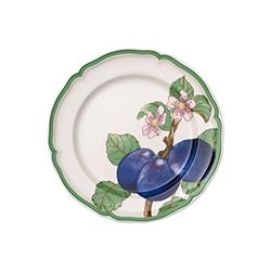 Villeroy und Boch French Garden Modern Fruits mattallrik "plommon", 26 cm, premium porslin, vit/flerfärgad