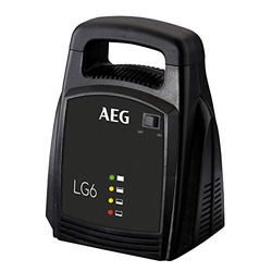 AEG Automotive 10269 LG 6 - carregador de bateria para carro (12 V, 6 A, indicador LED, terminais de proteção isolados, cor preta