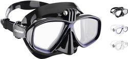 CRESSI Action Cam Mask Noir/Bleu - Masque de Plongée Unisexe à Volume Réduit avec Support pour Action Cam, Noir/Bleu, Taille Unique