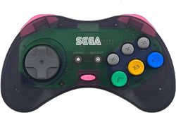 Retrobit - Sega Saturn Manette 8 boutons sans fil 2.4Ghz - Dongle USB/Port d'Origine inclus - Edition Gris [Importación francesa]