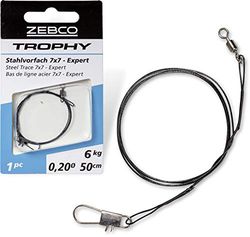 Zebco Trophy stalen voorvak, 7 x 7 Expert, veilig voorvak, materiaal hengelaccessoires, met vishaak, snoekvissen, diverse, 12 kg