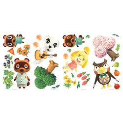 RoomMates RMK4683SCS Animal Crossing Peel and Stick Muurstickers, Bruin, Geel, Groen