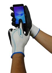 Rostain MaxstronG.H-IT10 handschoen serie Touch voor heren, met hoge snijvastheid, leash pols, touchscreen-functie, zwart/wit, 26 x 12 x 1,2 cm