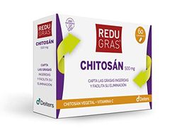 DEITERS - Redugras Chitosán 60 Comprimidos, Complemento Alimenticio, Bloqueador de Grasas, para Perder Peso, para Complementar con Dieta, con Chitosán Vegetal y Vitamina C, Reductor Adelgazante
