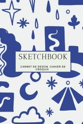 Carnet de dessin - Cahier de croquis - Sketch book - A5 -120 pages - Papier de qualité supérieure blanc - Couverture cahier souple de haute qualité