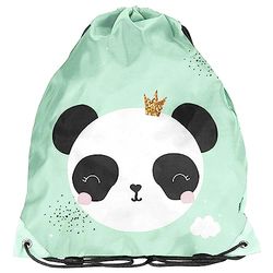 PASO Skolväska för skor panda björn tofflor, sport sladd unisex barn, marineblauen, M, Marineblauen, M