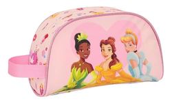 Princesas Disney Summer Adventures - Neceser Grande Niño, Neceser Infantil, Adaptable a Carro, Ideal para Niños de 5 a 14 Años, Cómodo y Versátil, Calidad y Resistencia, 26x16x9 cm, Color Rosa Claro