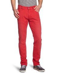 Tommy Jeans Herr tapered jeans, Röd (614 scharlakan), 31W x 32L