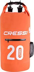 Cressi Premium Saco seco impermeável multifuncional com bolso Zip e porta-garrafas, unissexo para adulto, laranja, 20 l