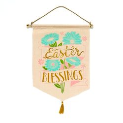 amscan 242569 Amscan - Easter Blessings Canvas Hanging Pennant Banner Party Decoration - 43cm