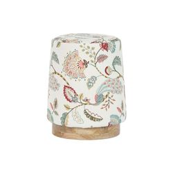 Home ESPRIT Repose-Pieds en Bois de manguier 40 x 40 x 47 cm Blanc