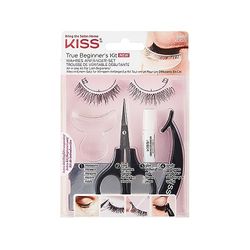 KISS 11 pestanas postiças sem esforço, 12 mm, inclui 1 par de pestanas, ferramenta de medição, tesouras, adesivo de pestanas, aplicador, espelho, adequado para lentes de contacto, fácil de aplicar