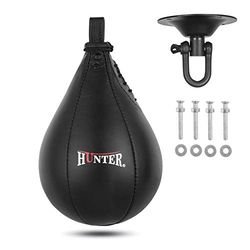 Hunter Speed Ball Boxning Ko Dölj Läder MMA Muay Thai Träning Stansning Dodge Slagväska Kit Hängande Svängbar Träning