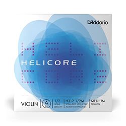 D'Addario Helicore vioolsnaren - viool snaren - H312-1/2M viool enkele snaar 'A' titanium omgesponnen 1/2 medium