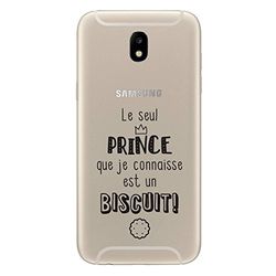 ZOKKO obudowa J7 2017 The Only Prince I Know Is A Biscuit - Miękka przezroczysta czarny atrament