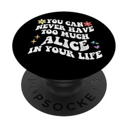 Retro Groovy non puoi mai avere troppo Alice nella tua vita PopSockets PopGrip Adesivo