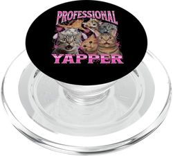 Gráfico profesional de Yapper Funny Cat Meme Bootleg de los años 90 PopSockets PopGrip para MagSafe